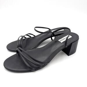 Steve Madden Miari Strappy Slide Sandal Slip-On Women's Black Size US10M EU40